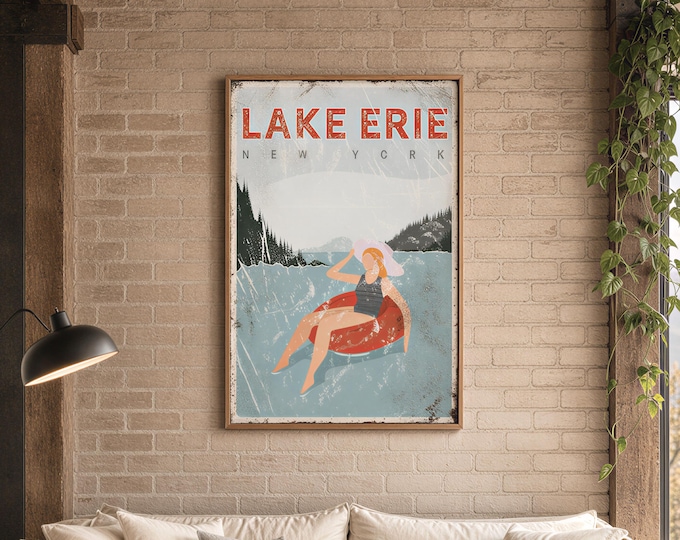 Vintage Lake House Sign, Custom Lake Name Float Art, Rustic Cabin Lake Decor