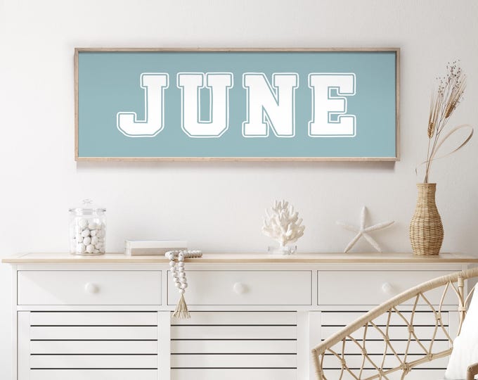 Sports Style Kids Name Sign: Custom Tide Blue, Retro Athletic