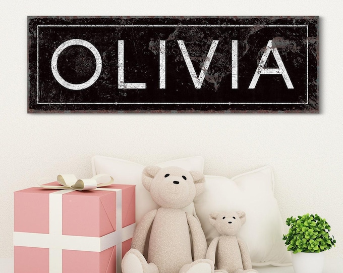 Personalized Baby Name Sign: Vintage Farmhouse Nursery Decor