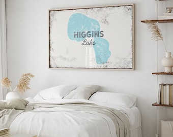 Vintage Lake House Poster: Boho Wall Decor (Canvas, Paper, or Aluminum)