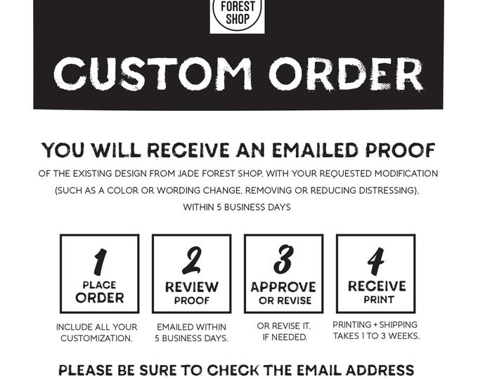 Custom Order for JADE FOREST SHOP {C}