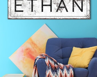 Personalized Baby Name Sign - Rustic Nursery Wall Decor