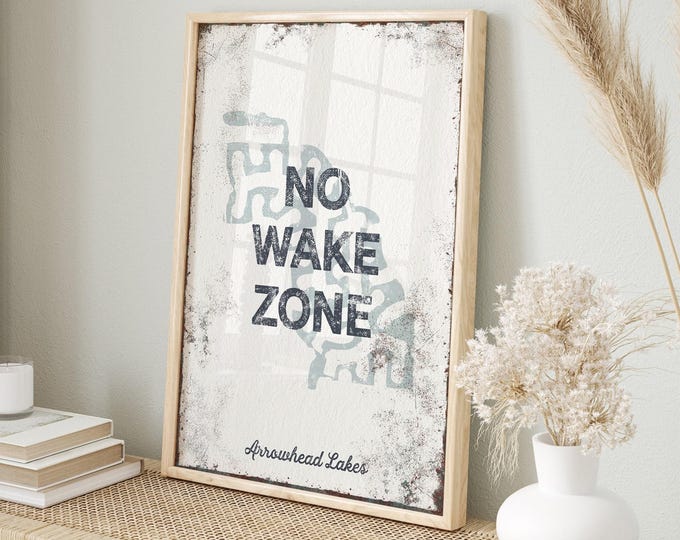 Custom Lake Sign, Rustic Lake Gift, Framed Canvas Print, Personalized Wall Art, Large Arrowhead Poster, Farmhouse Coastal Decor {lsw}