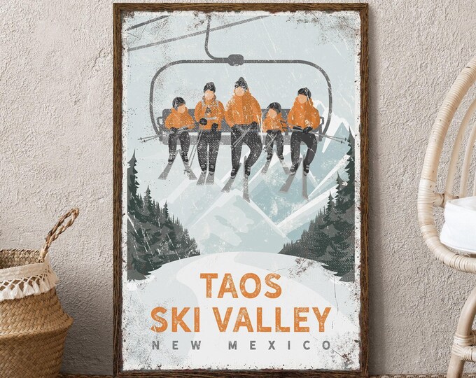 Vintage Ski Wall Art: Custom Chairlift Design - Mountain Lodge Decor