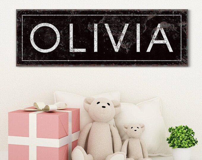 Personalized Baby Name Sign: Vintage Farmhouse Nursery Decor