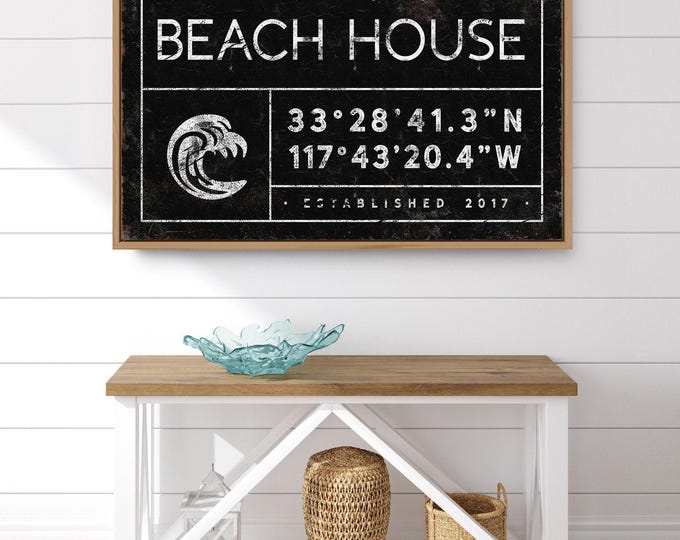 Personalized Family Name Sign: Coastal Ocean Wave Art