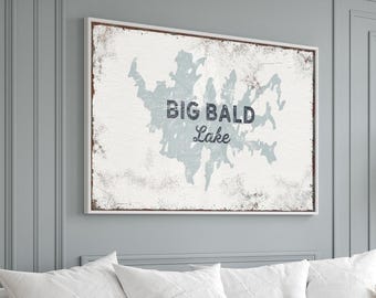 Custom Lake Wall Art: Vintage Look on Canvas or Metal