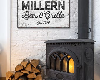 Last Name Wall Art: Custom Rustic Farmhouse Canvas (Multiple Sizes)