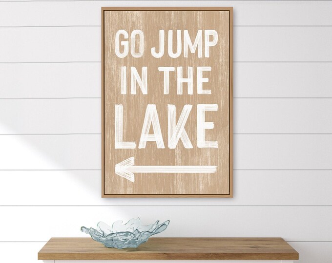 Lake House Wall Sign, Latte Color, Custom Arrow (8x12 to 24x36 inches)