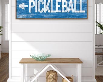 Vintage Pickleball Sign - Custom Arrow and Color Options