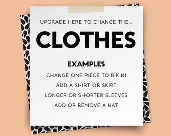 CLOTHES upgrade – add, remove, or modify clothing {UPGRADE for vintage posters only}
