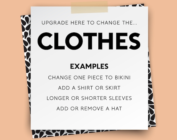 CLOTHES upgrade – add, remove, or modify clothing {UPGRADE for vintage posters only}