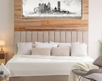 Atlanta Cityscape Print: Modern Farmhouse Decor (Custom Sizes & Frames)