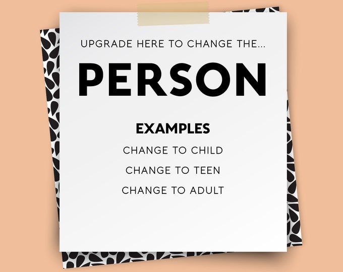 PERSON upgrade – change age to Child or Teen {UPGRADE for vintage posters only}