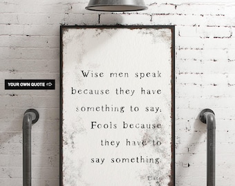 Custom Quote Wall Art: Farmhouse Style Canvas (Extra Large, Black & White)