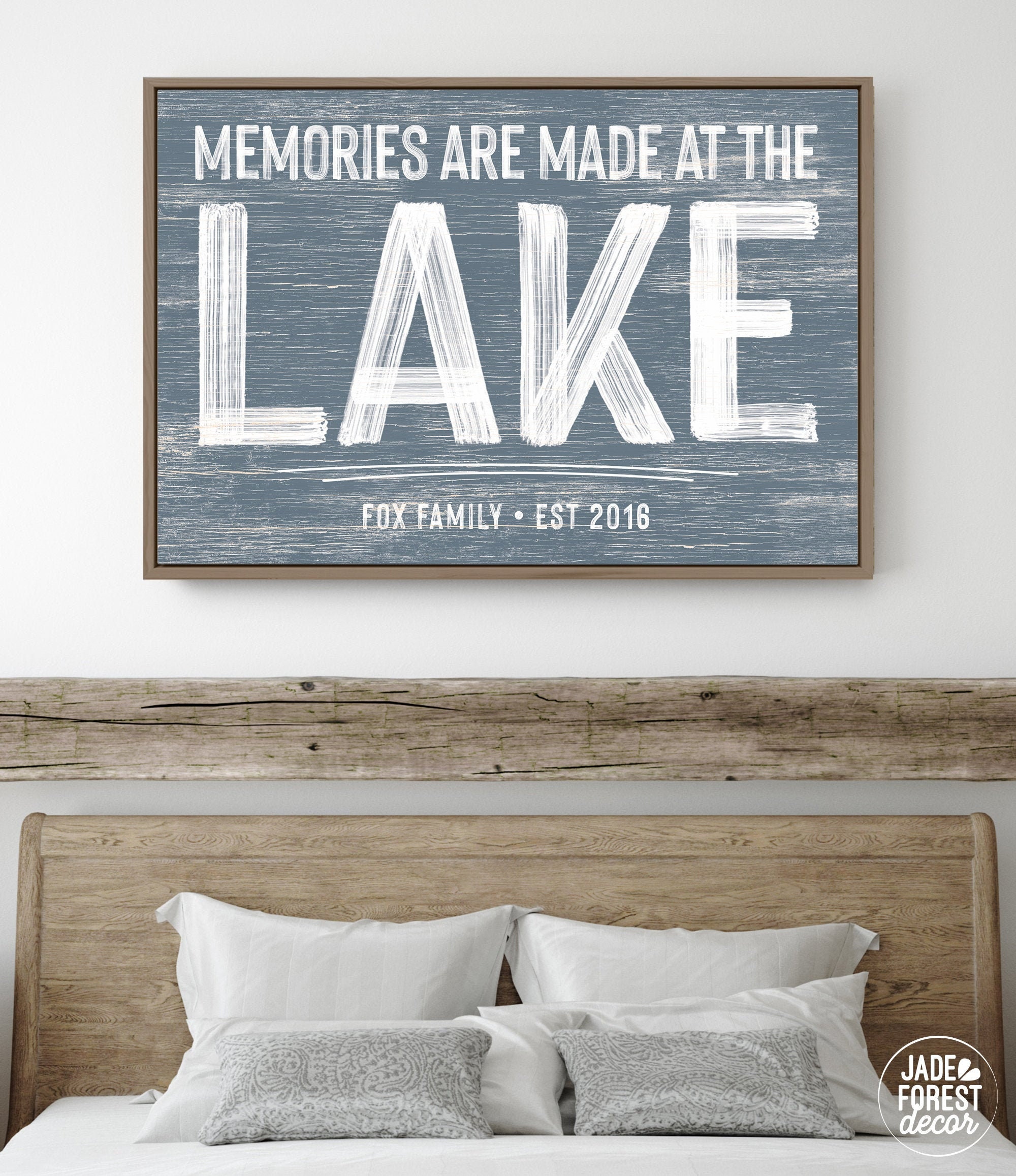 personalized LAKE HOUSE decor > harbor blue memories are made at the