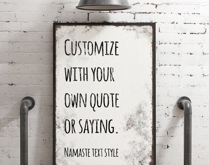 Farmhouse Decor Sign: Custom Quote Canvas - Rustic White Finish