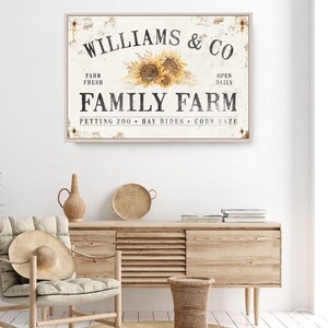 FAMILY FARM personalisiert • Sonnenblumen Wand Kunst • Sonnenblumen Wand Kunst • Sonnenblumen Wand Kunst • 