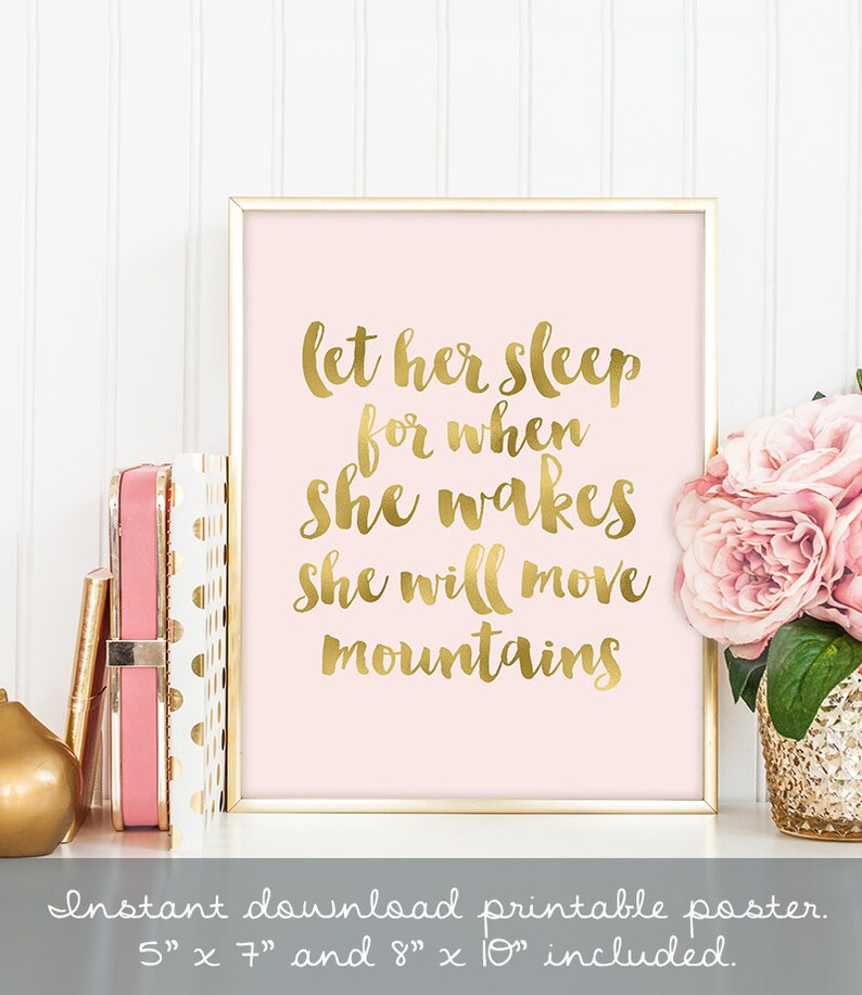Let Her Sleep for When She Wakes... Sign / Wall Art Print DIY Etsy Canada