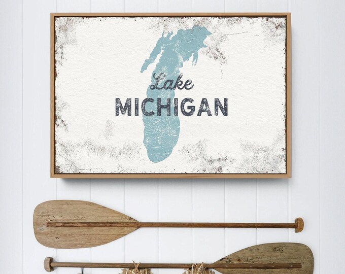 Custom Lake Wall Art Print - Vintage Boho Coastal Decor