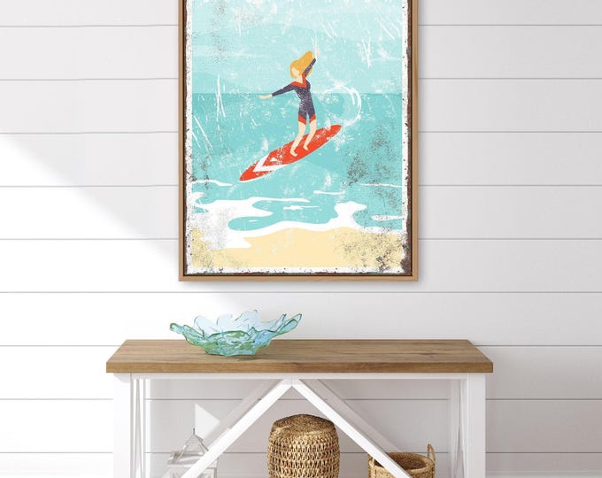Personalized Beach Sign, Vintage Costa Rica Style (Custom Text & Colors)