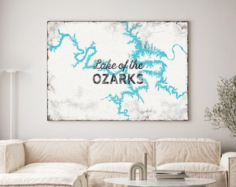 Custom Lake Print, Turquoise Lake Silhouette, White Dark Gray, Personalized Lake Name Gift