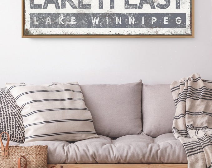 Lake It Easy Sign: Personalized Coastal Wall Art for Lake House
