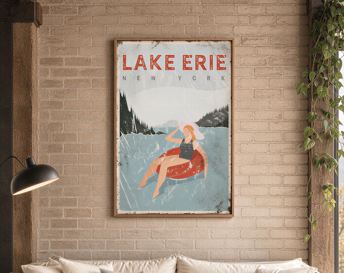 Vintage Lake House Sign, Custom Lake Name Float Art, Rustic Cabin Lake Decor