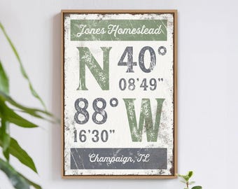 Personalized Coordinates Wall Art – Nautical GPS Location Decor