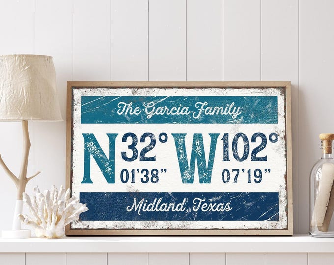 Coordinates Wall Art: Navy Blue Nautical Print - Rustic Canvas