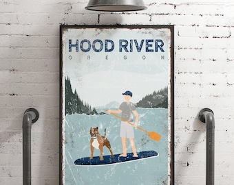 Custom Lake House Sign: Vintage Nautical Paddleboard Art