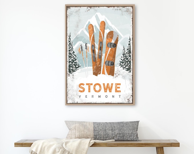 Vintage Snowboard Wall Art - Custom Ski Lodge Decor