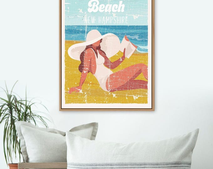 Vintage Coastal Wall Sign - Personalized Lake Art with Rustic Frame