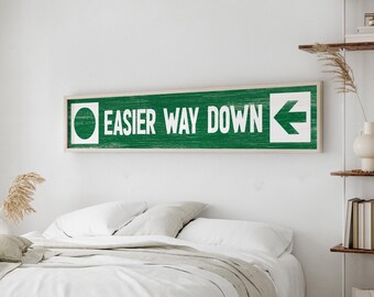 Custom Ski Trail Name Sign, Arrow Directional, Green Circle Ski Sign, Beginner Ski Slope Poster, Ski Gift for Her, Fun Ski Gifts {stn}