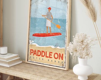Nautical Wall Hanging: Personalized Beach Sign (Canvas or Aluminum)