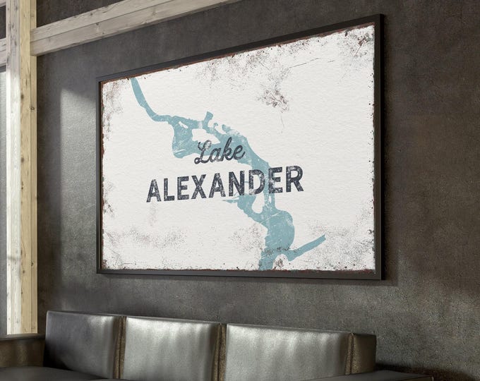 Lake Alexander Art Print, Personalized Canvas or Aluminum (Multiple Sizes)