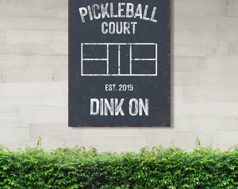 Pickleball Wall Sign: Personalized Court Decor (Multiple Colors & Sizes)