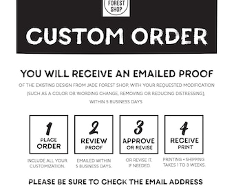 Custom Order for JADE FOREST SHOP {B}