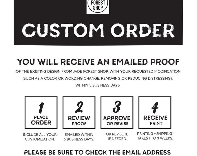 Custom Order for JADE FOREST SHOP {B}