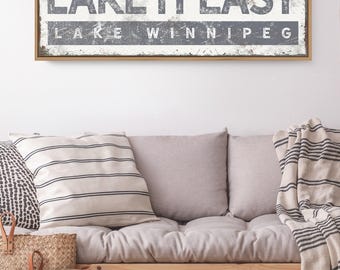 Lake It Easy Sign: Personalized Coastal Wall Art for Lake House