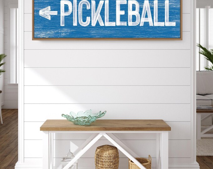 Vintage Pickleball Sign - Custom Arrow and Color Options