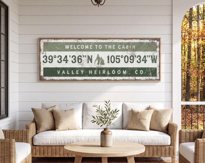 Personalized Coordinates Wall Art - Vintage Nautical Style Print