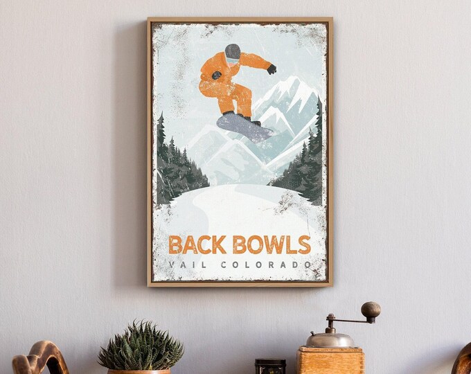 Personalized Vintage Ski Poster - Custom Mountain Name Art