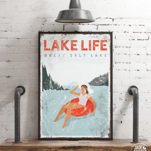Personalized Lake House Sign - Vintage Distressed Style