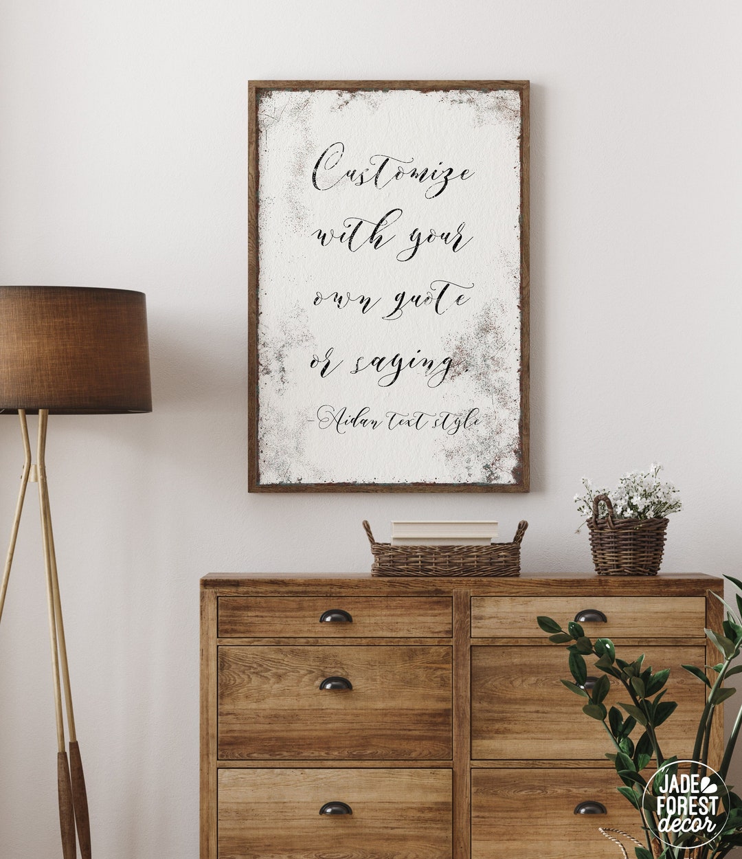 Extra Large Farmhouse Canvas Wall Art for Above Table custom Quote Print for Dining Room your