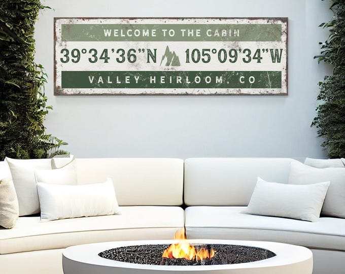 Personalized Coordinates Wall Art - Vintage Nautical Style Print