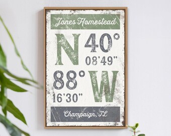 Personalized Coordinates Wall Art – Nautical GPS Location Decor