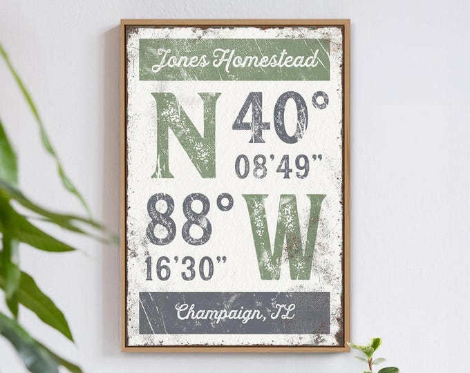 Personalized Coordinates Wall Art – Nautical GPS Location Decor