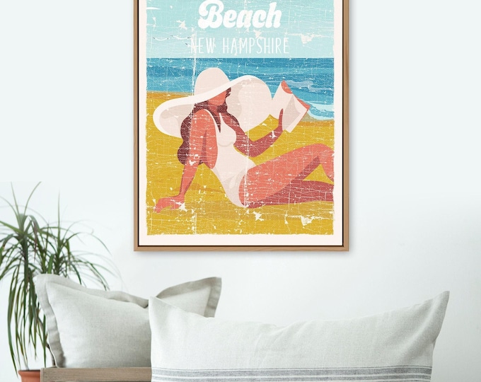 Vintage Coastal Wall Sign - Personalized Lake Art with Rustic Frame