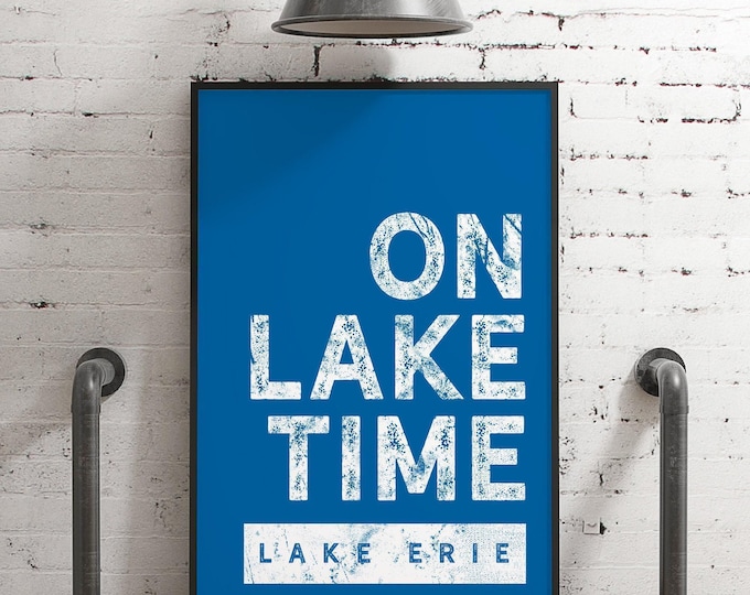 Personalized Lake Wall Sign - Canvas or Aluminum with Rustic Frame